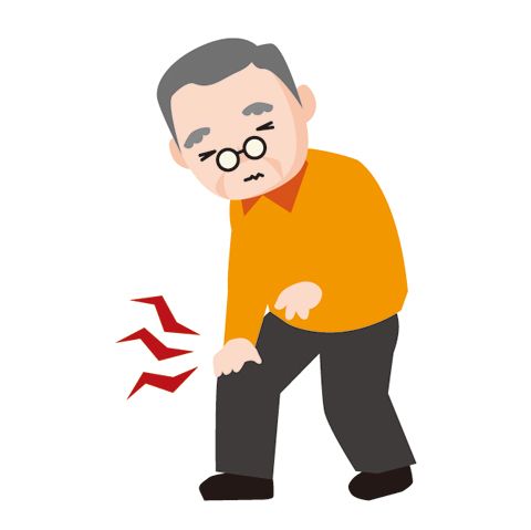 足が痛む男性のイラスト