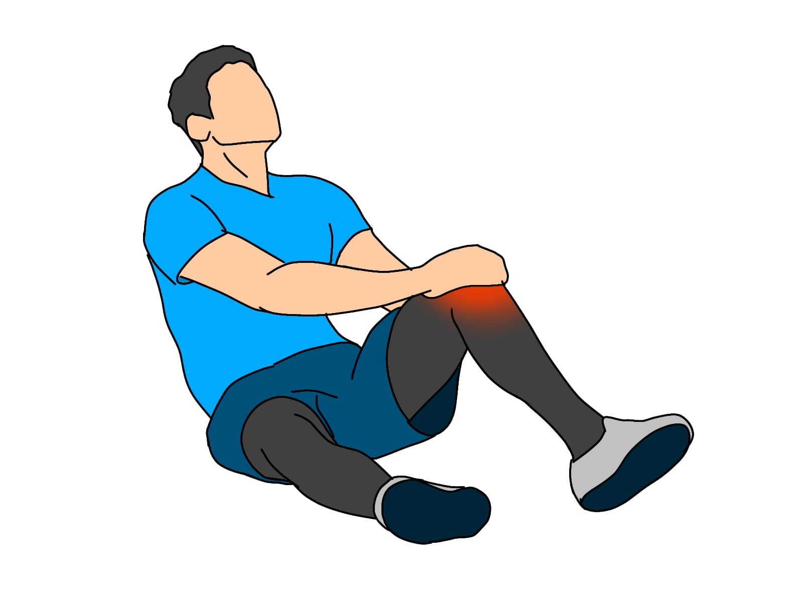 膝関節の主要な靭帯のイラスト